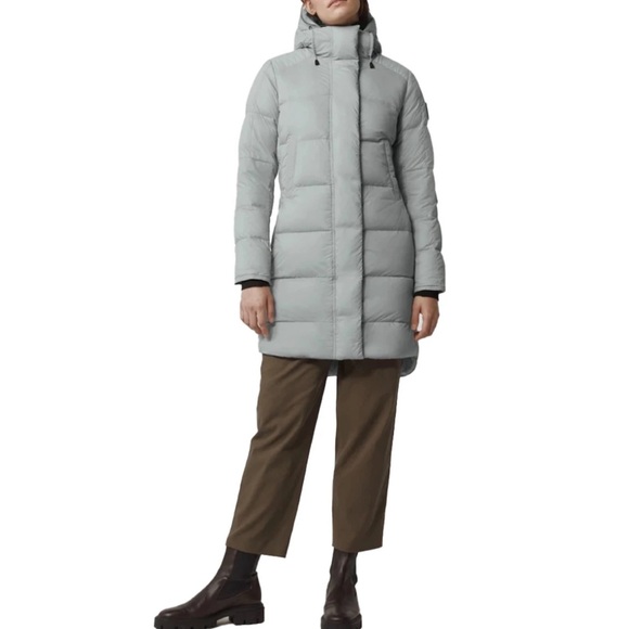 New! 🪿🇨🇦🏔️ CANADA GOOSE Alliston Hooded Down Parka in Moonstone Grey Small - Picture 1 of 7